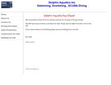 Tablet Screenshot of dolphinaquatics.com